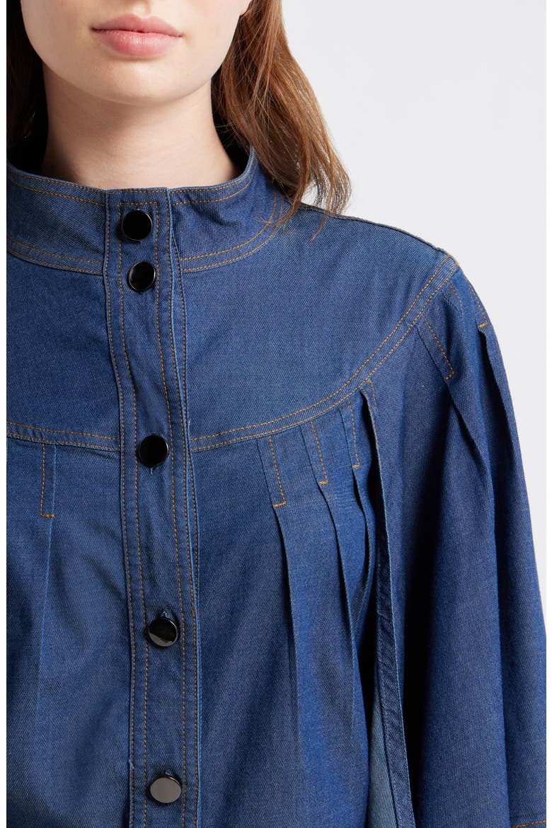 Biffy Cape Denim Jacket, Alternate, color, DENIM BLUE