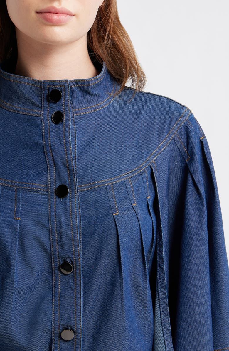 CIEBON Biffy Cape Denim Jacket, Alternate, color, Denim Blue