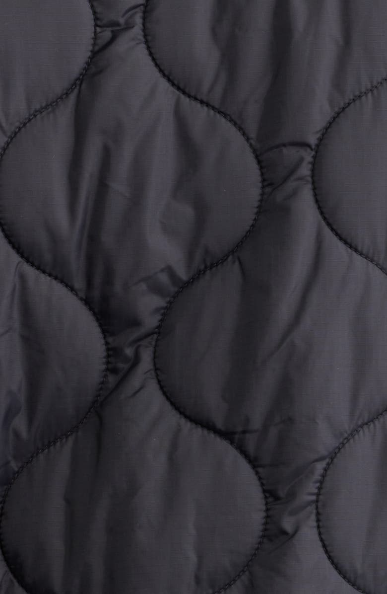 Schott NYC Dumbbell Quilted MA-1 Ripstop Nylon Bomber Jacket, Alternate, color, Black