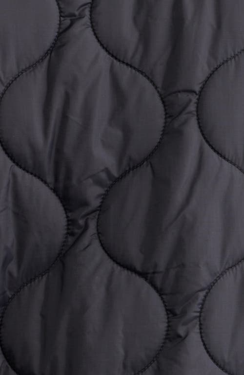 Schott Nyc Dumbbell Quilted Ma-1 Ripstop Nylon Bomber Jacket In Black