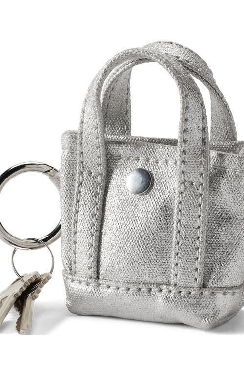 Lands' End Mini Canvas Tote Charm In Silver