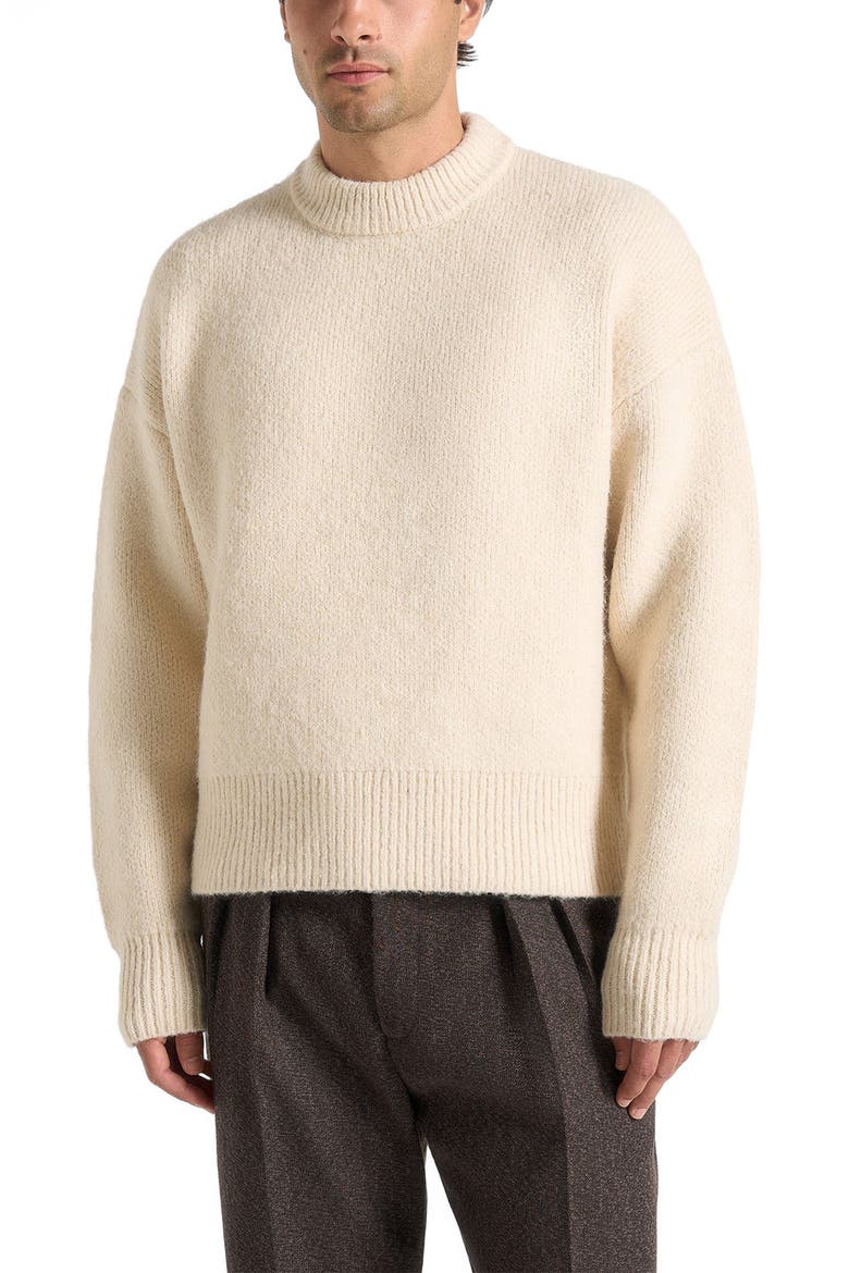 Brushed Wool Knit Jumper, Main, color, Cream