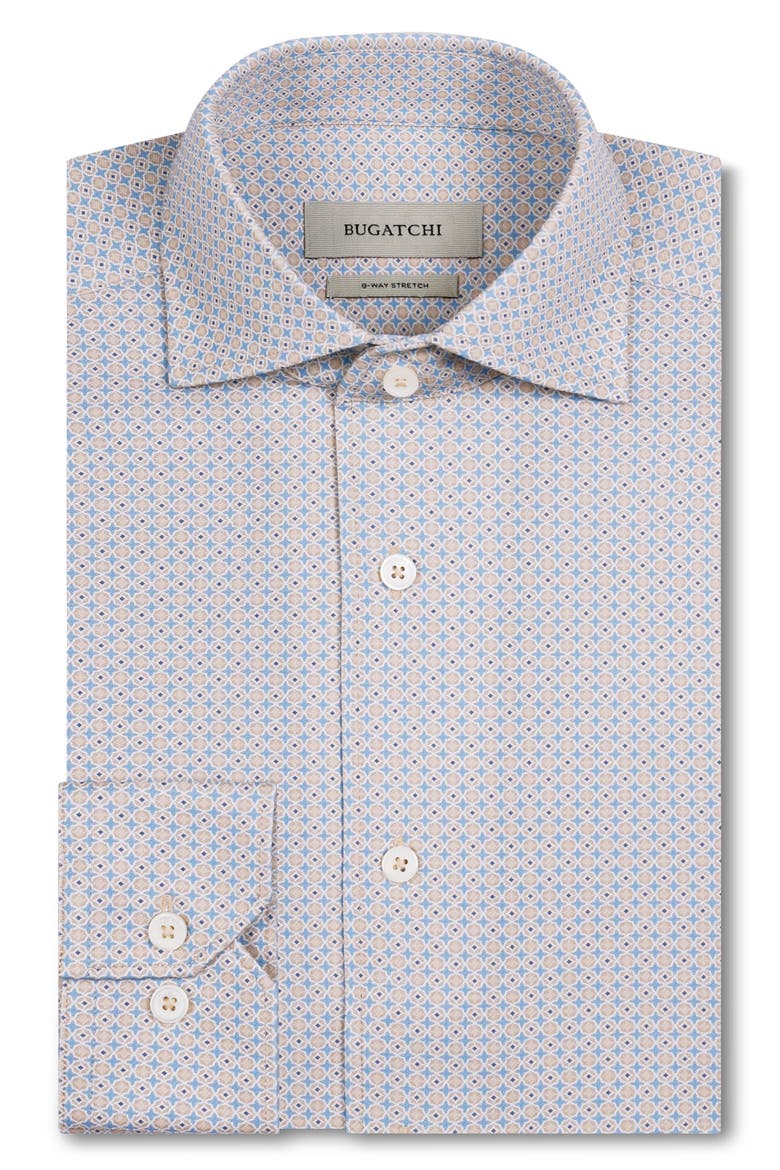 Devon OoohCotton® Geo Print Button-Up Shirt, Alternate, color, SAND