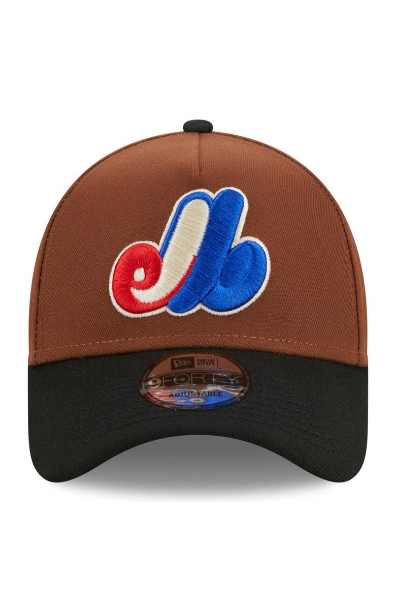 New Era Men's New Era Brown Montreal Expos Harvest A-Frame Cooperstown Collection 9FORTY Adjustable Hat, Alternate, color,