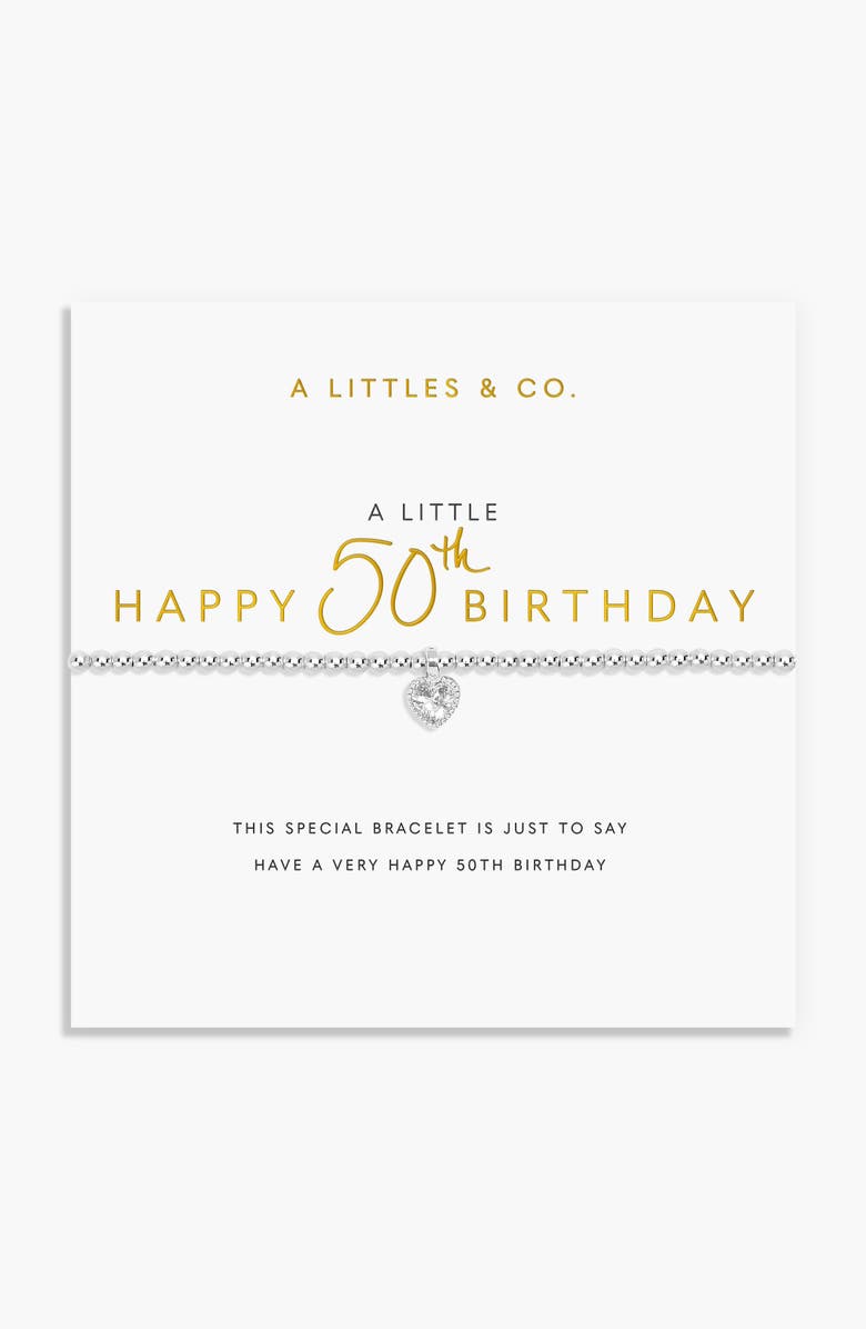A Littles & Co A Little '50th Birthday' Bracelet, Alternate, color, Metallic Silver