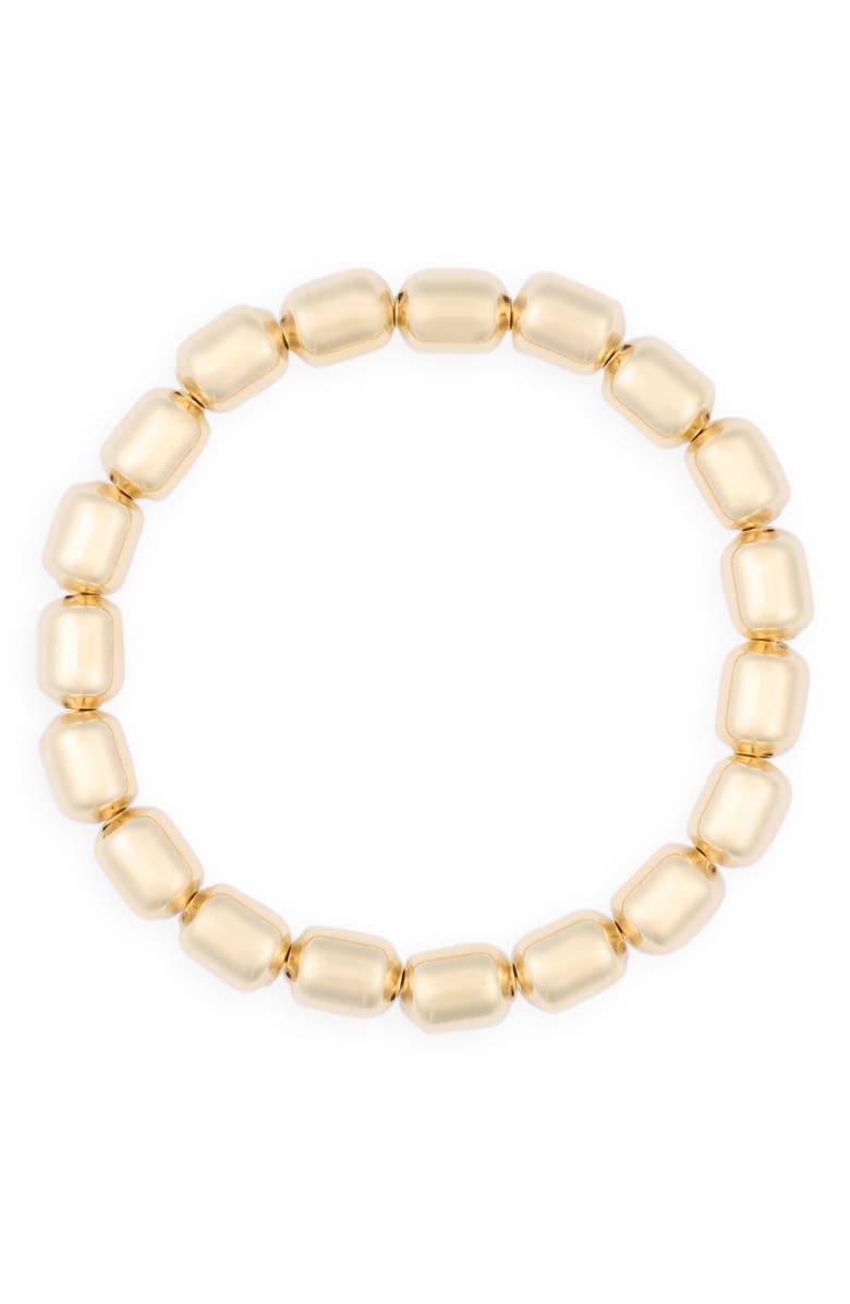 Kendra Scott Barrel Beaded Stretch Bracelet, Main, color, 14K Gold-Filled