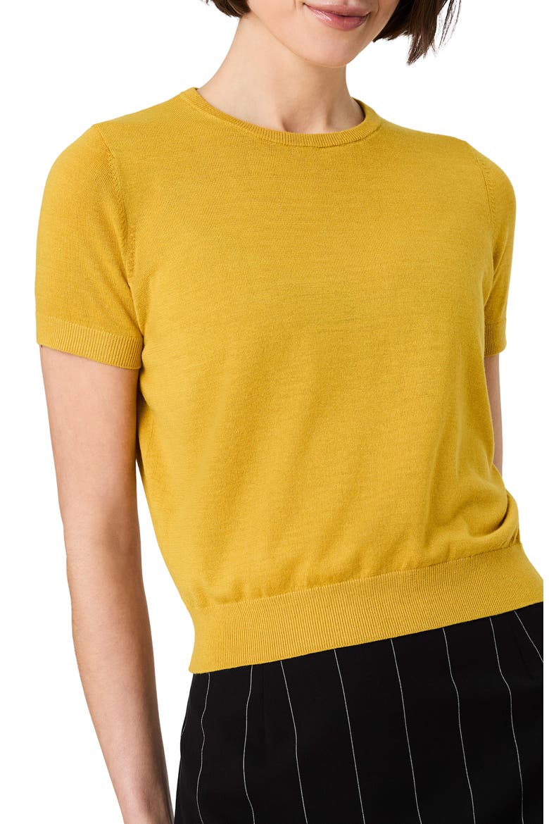 Nola Short Sleeve Sweater, Main, color, DEEP MARIGOLD