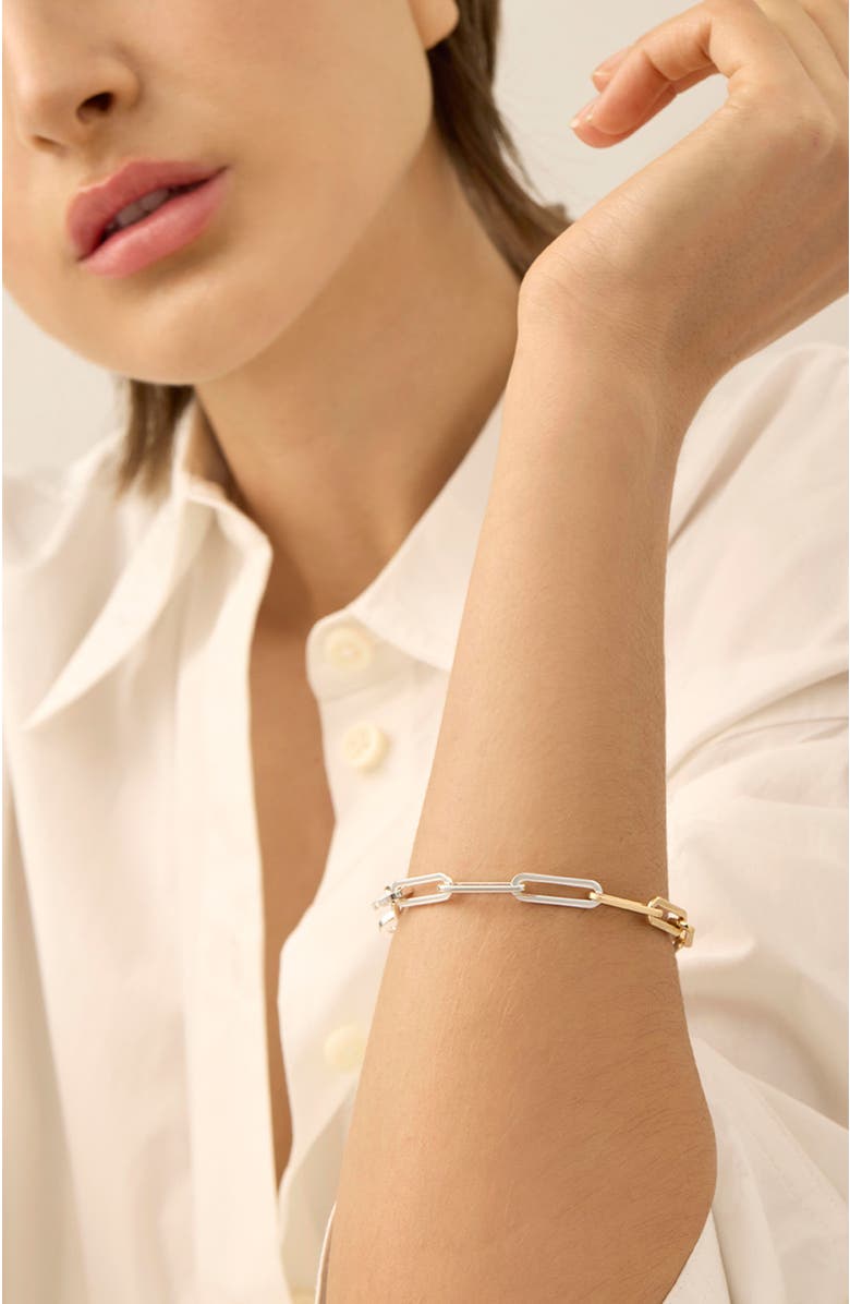 Jenny Bird Andi Paper Clip Chain Bracelet, Alternate, color, Two Tone