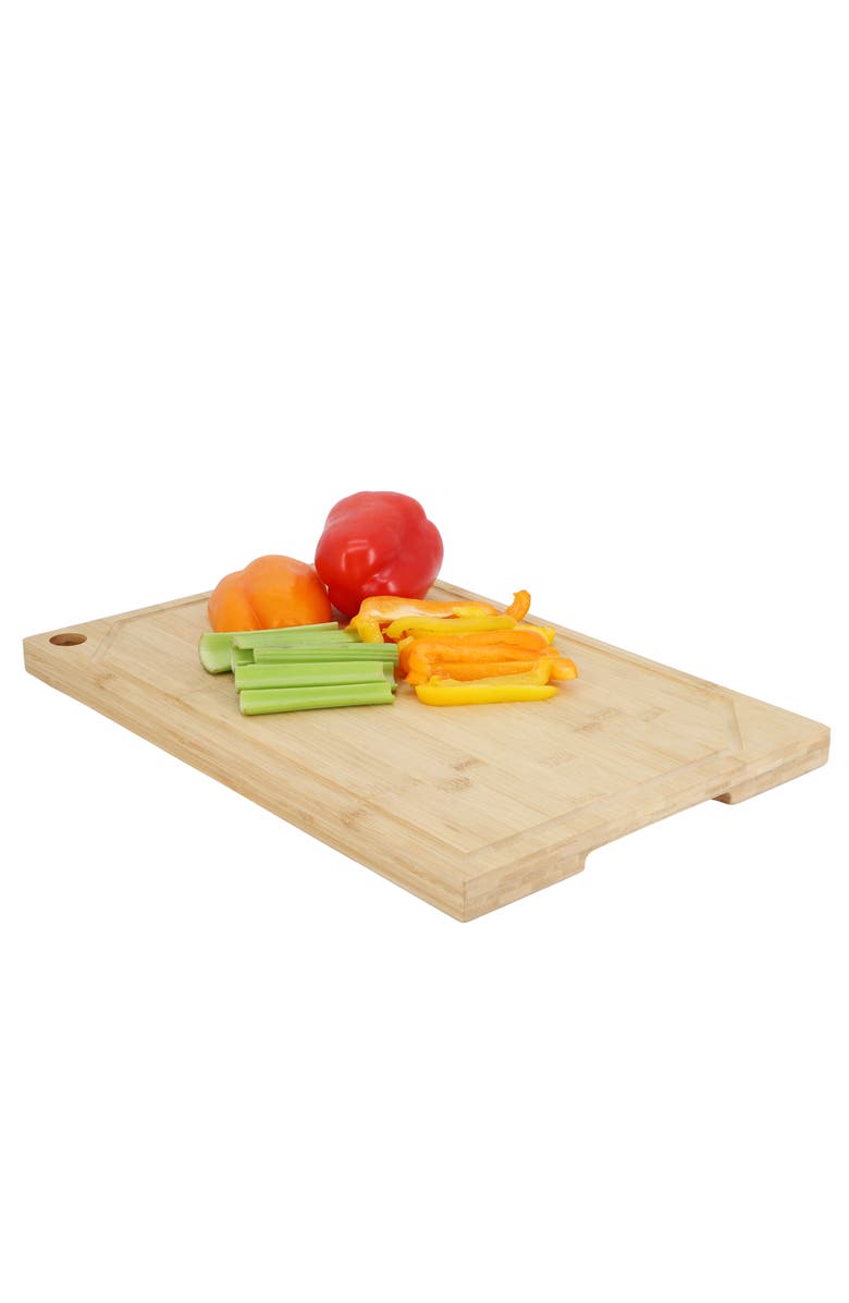 Megachef 17.5 x 12 Inch Wood Cutting Board, Main, color, Bamboo
