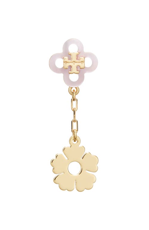 Tory Burch Clover Linear Drop Earrings In Gold