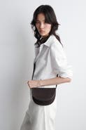 COS Curved Crossbody Bag - Suede