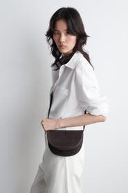 COS Curved Crossbody Bag - Suede