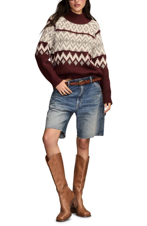 Lucky Brand Fair Isle Mock Neck Sweater In Multi