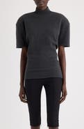 Jacquemus La Maille Castagna Short Sleeve Merino Wool & Cashmere Sweater