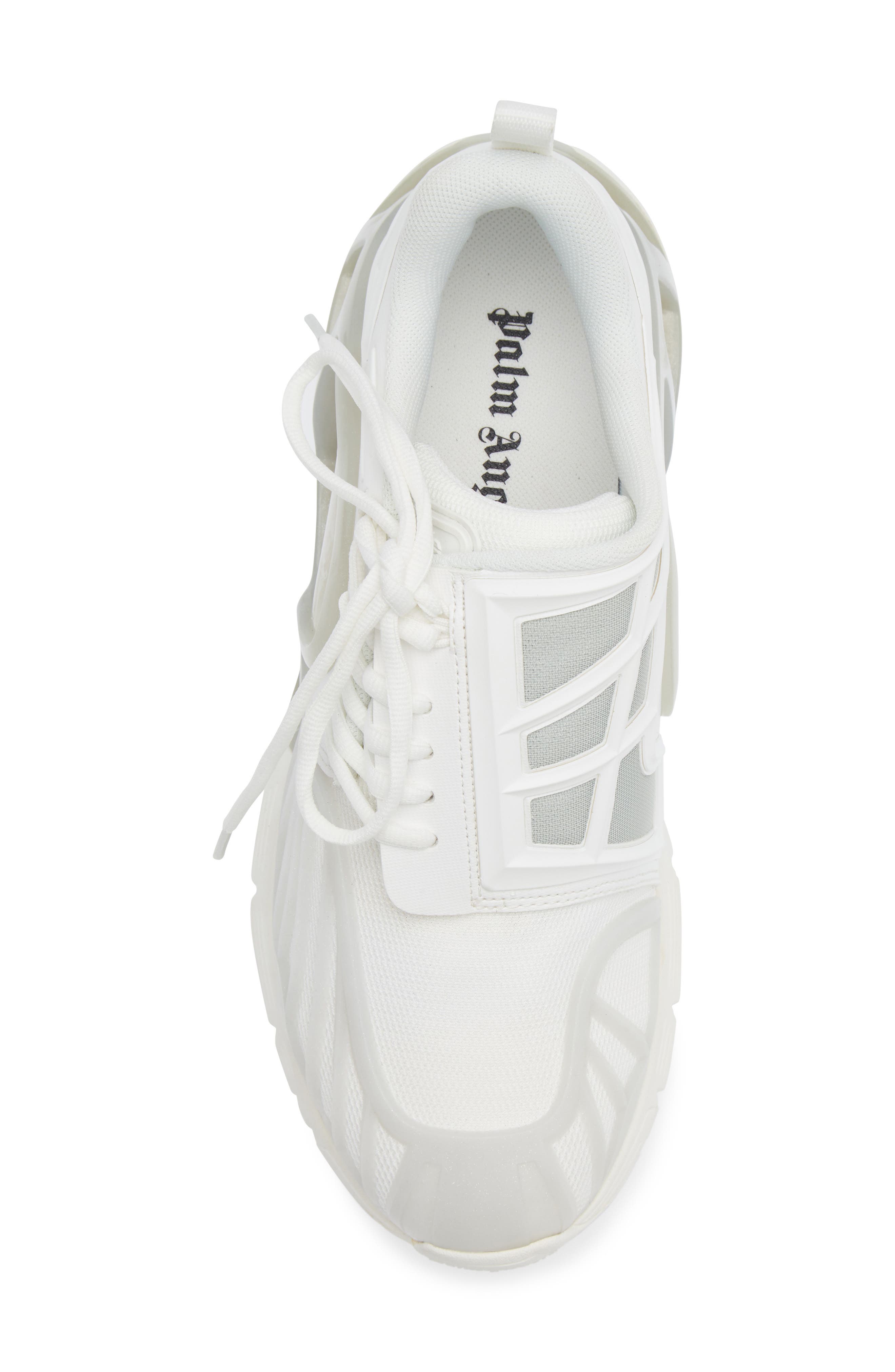 Palm Angels Racing Palm Web Sneaker, Alternate, color, White