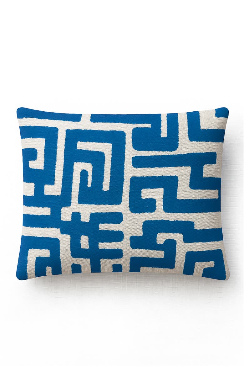 Nomad Maze Pillow, Alternate, color, Cobalt Blue