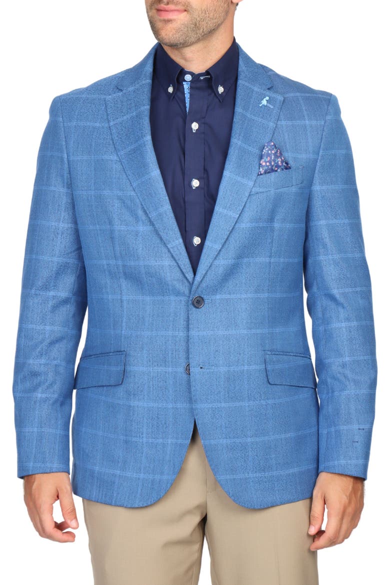 Shadow Windowpane Sport Coat, Alternate, color, SAPPHIRE BLUE