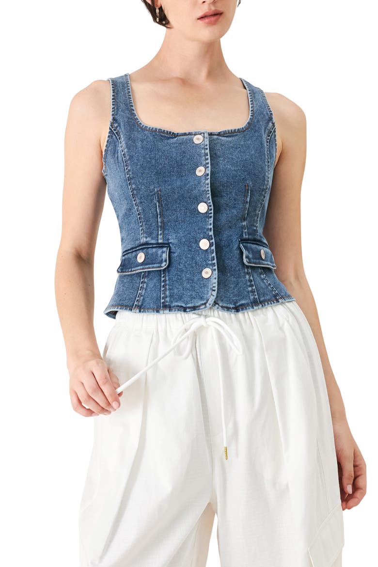 Denim Vest, Main, color, DENIM