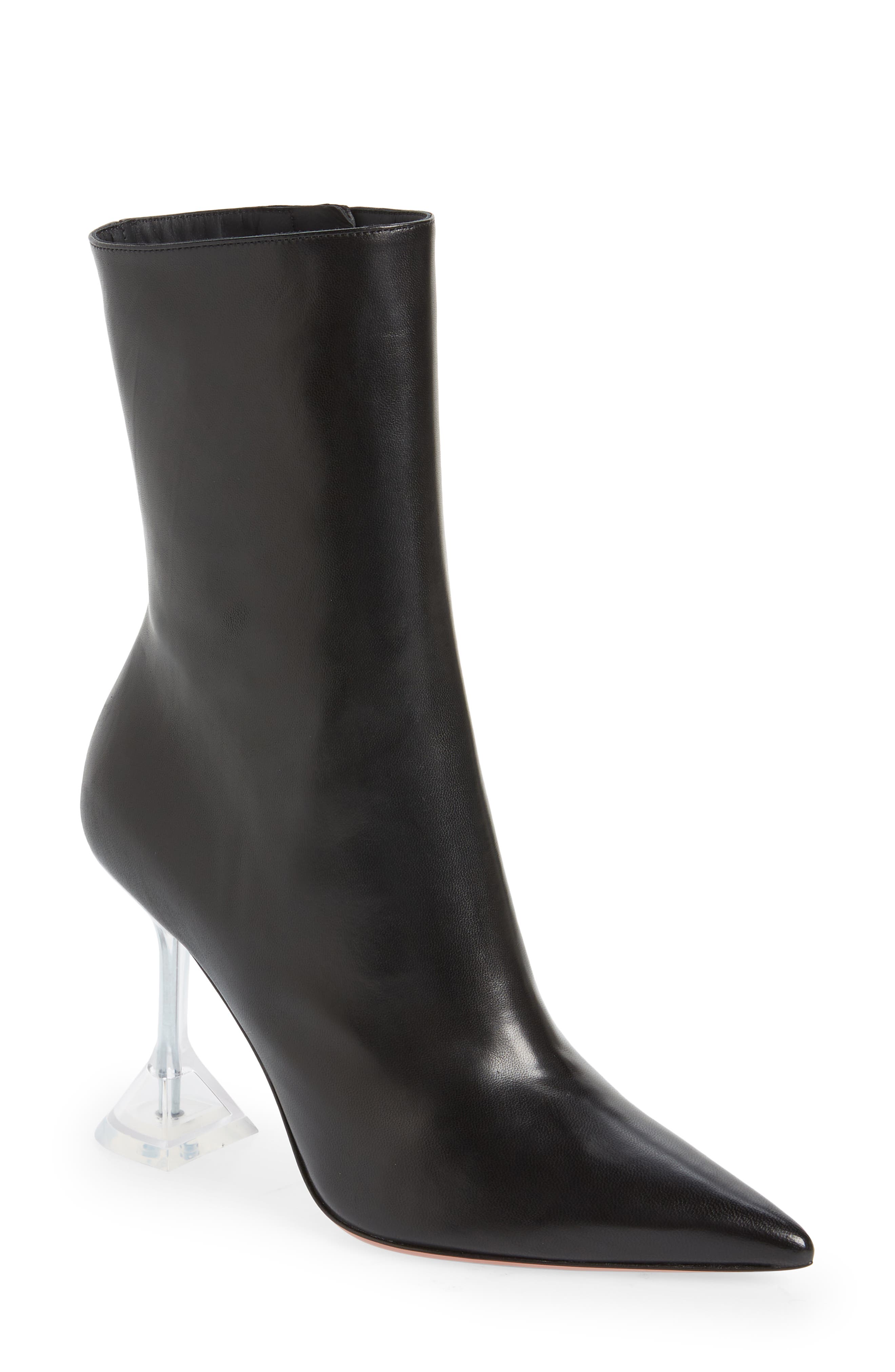 Amina Muaddi Giorgia Glass Bootie, Main, color, 
