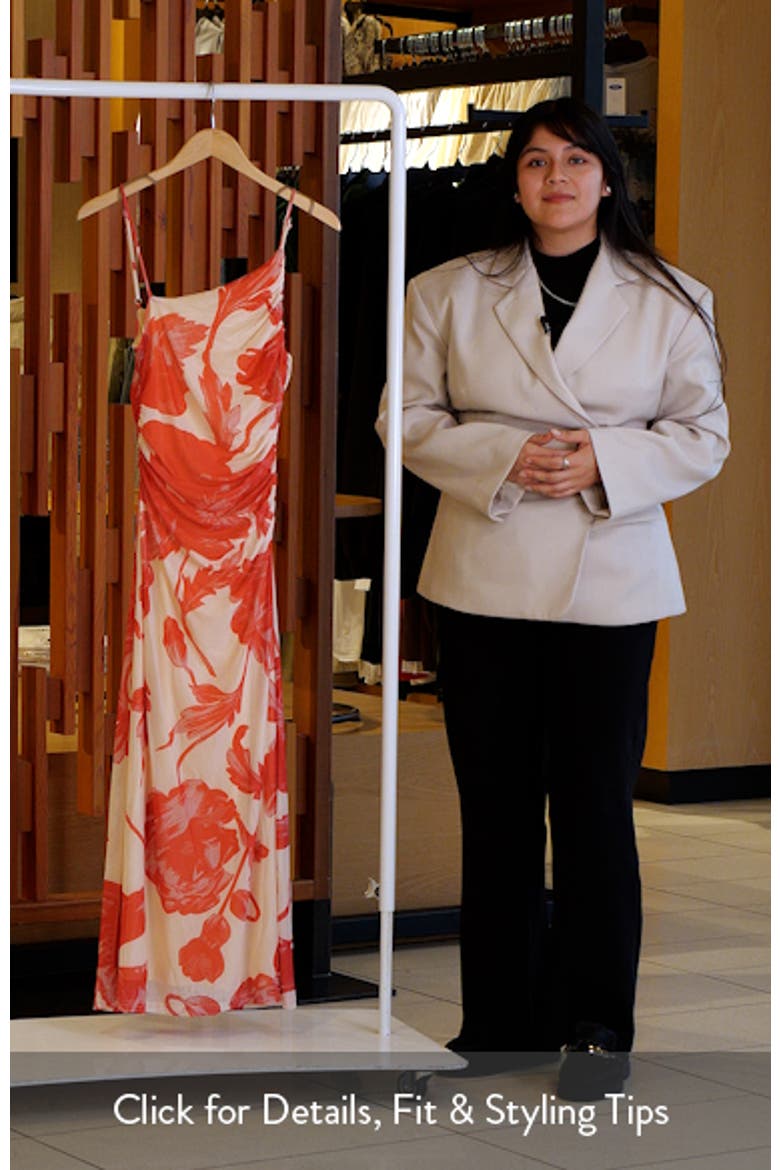 Jasmine Floral Asymmetric Neck Dress video