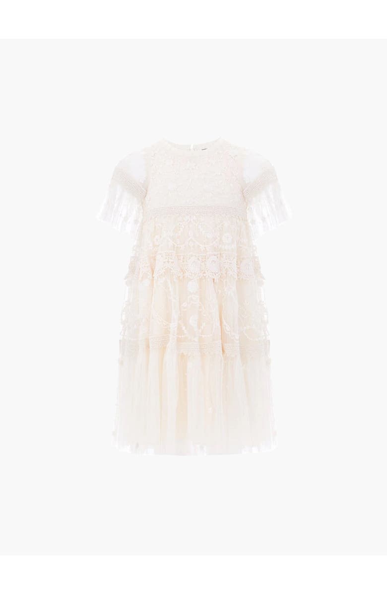 Needle & Thread Midsummer Lace Kids Dress, Alternate, color, Champagne