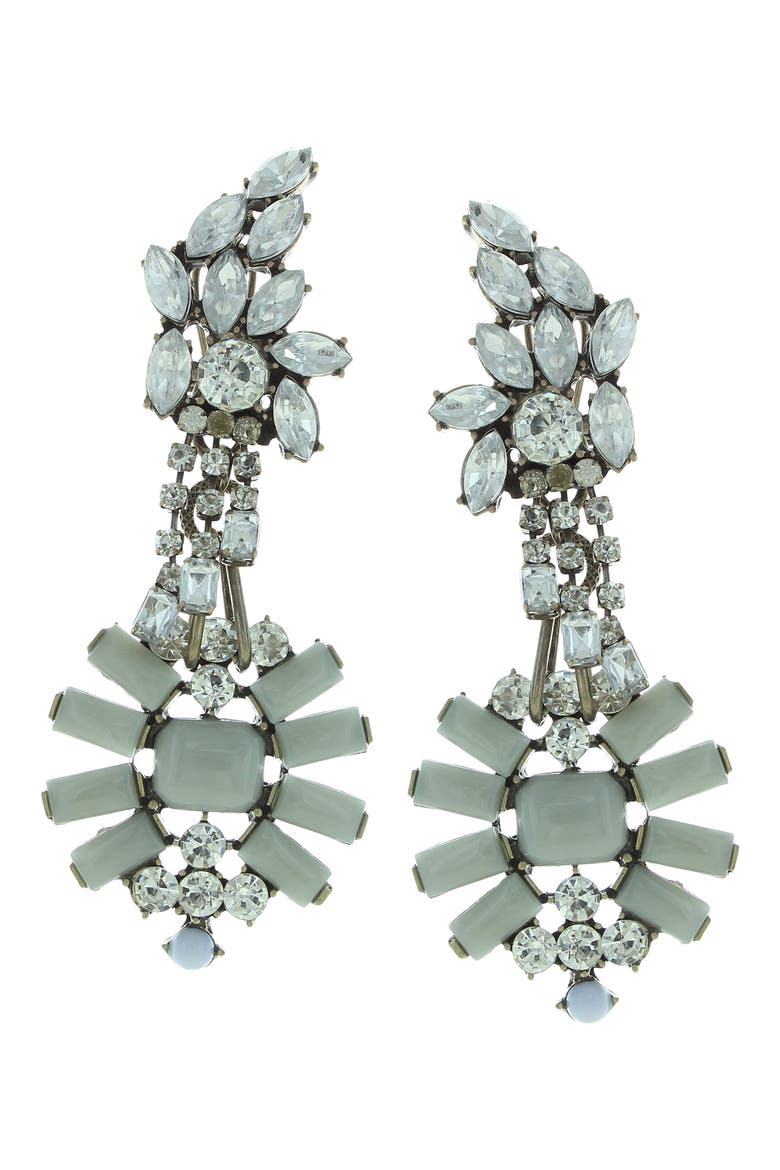 Gabriella Glam Earrings, Main, color, GOLD / BLACK