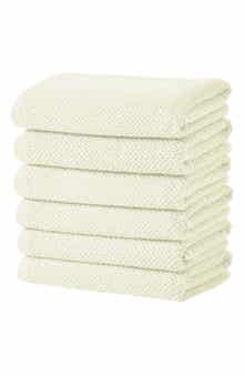 Woven & Weft Set of 6 Textured Hand Towels
