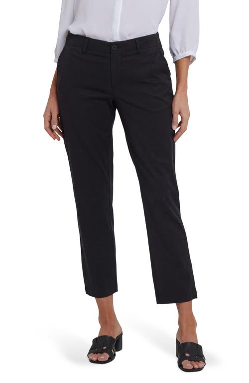 Nydj Easy-fit Ankle Trouser Pants In Black