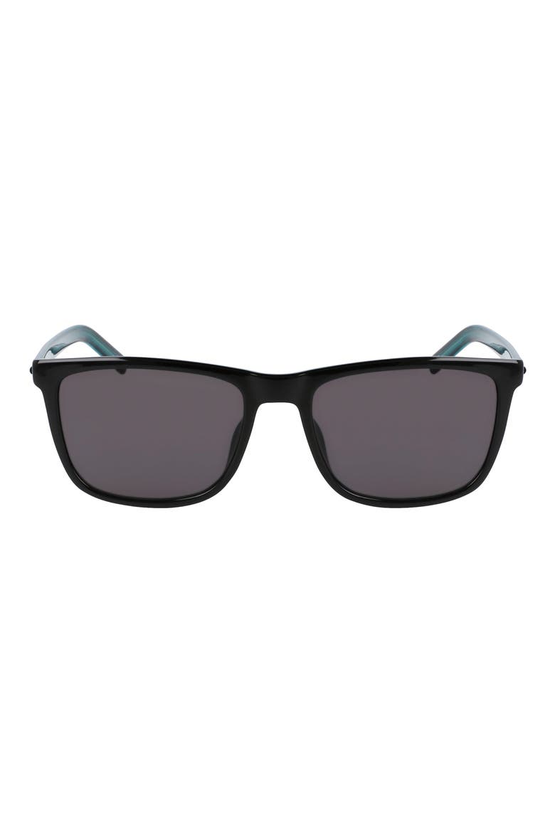 Chuck 56mm Rectangle Sunglasses, Main, color, BLACK/ BLACK