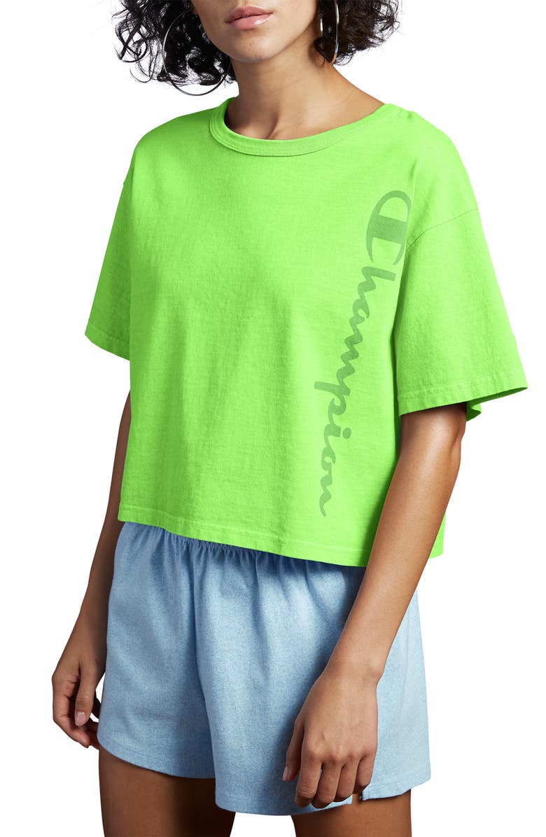 Champion Garment Dye Crop Tee, Main, color,