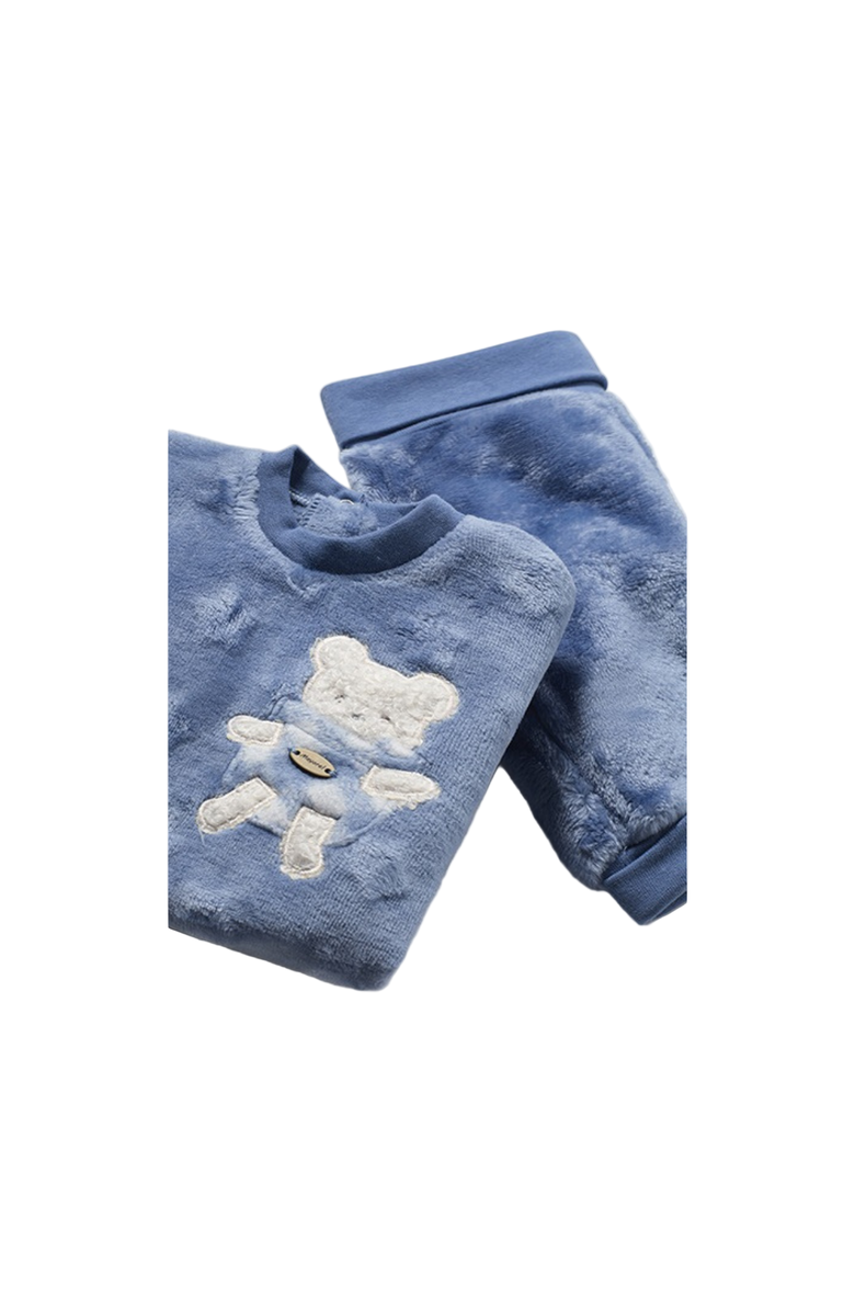 Mayoral Faux Fur Sweater and Pants Set, Alternate, color, Blue