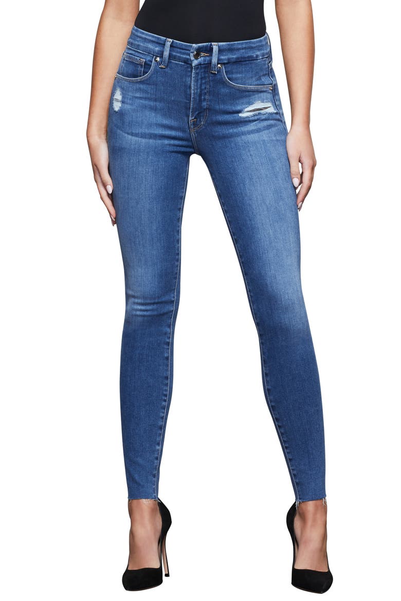 Good Legs Zebra Pocket High Waist Skinny Fit Jeans, Main, color, BLUE431