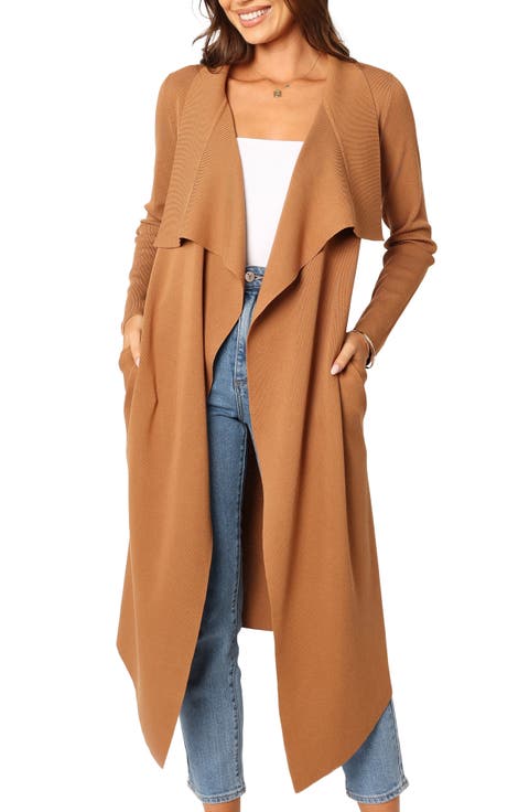 Audrina Tie Front Longline Cardigan