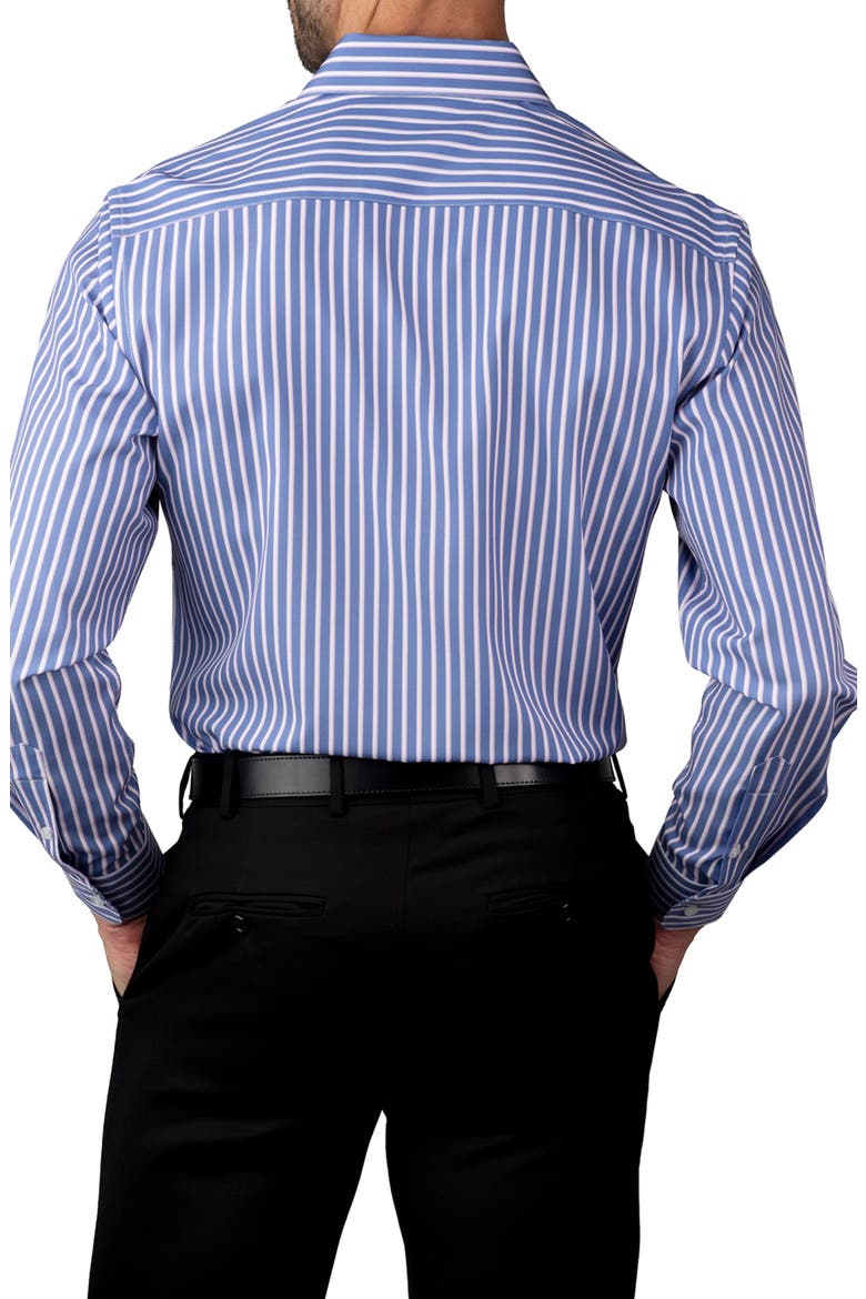 Striped Trim Fit Dress Shirt, Alternate, color, BLUE/ PINK/ WHT