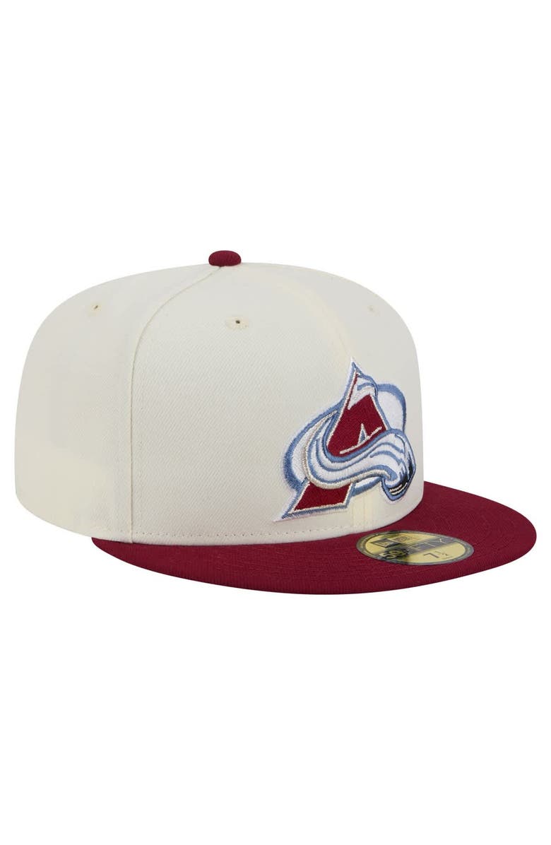 New Era Men's New Era  White Colorado Avalanche Chrome Two-Toned 59FIFTY Fitted Hat, Alternate, color, 