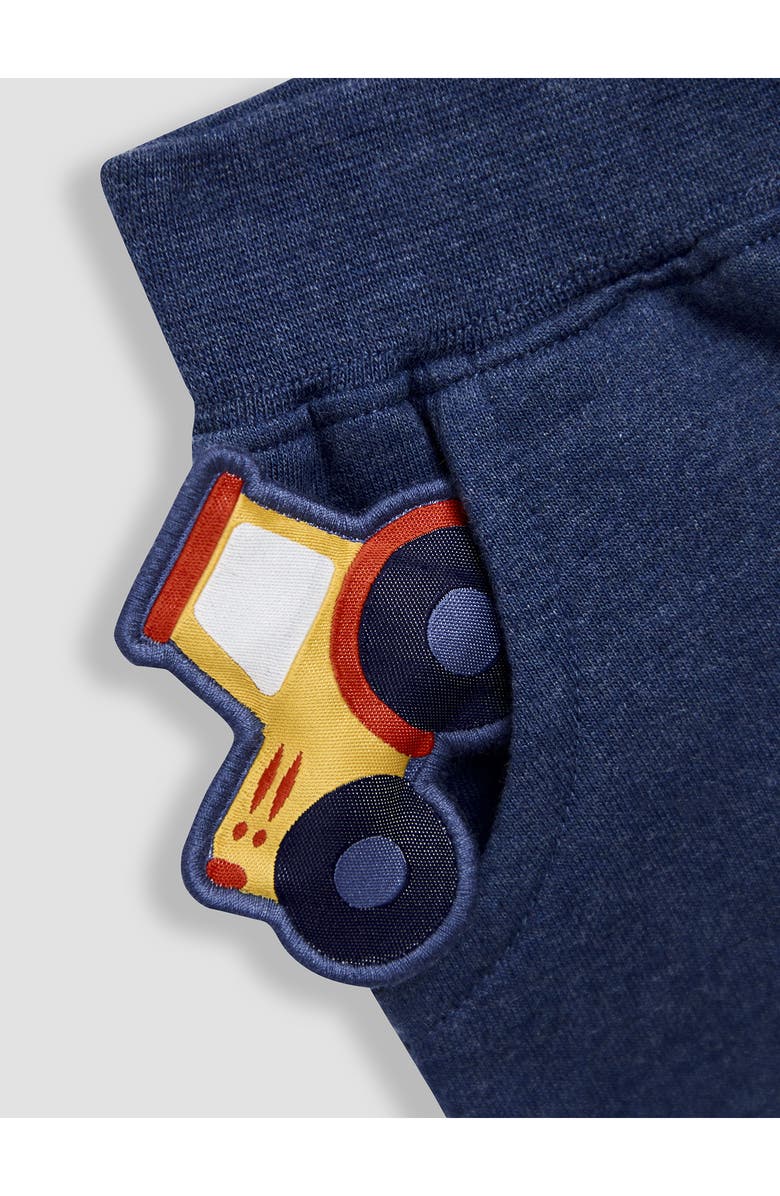 JOJO MAMAN BEBE Kid's Tractor Half Zip Cotton Sweatshirt & Joggers Set, Alternate, color, Navy