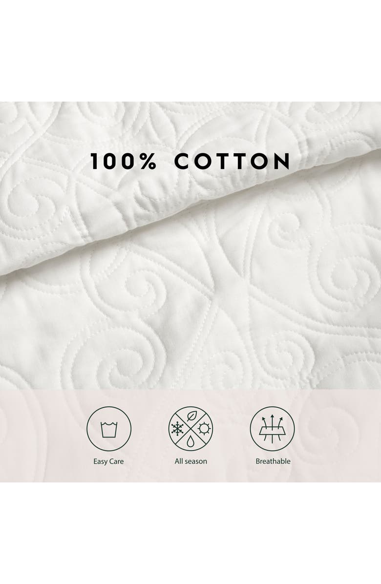 Laura Ashley Felicity Twin Quilt & Sham Set, Alternate, color, White