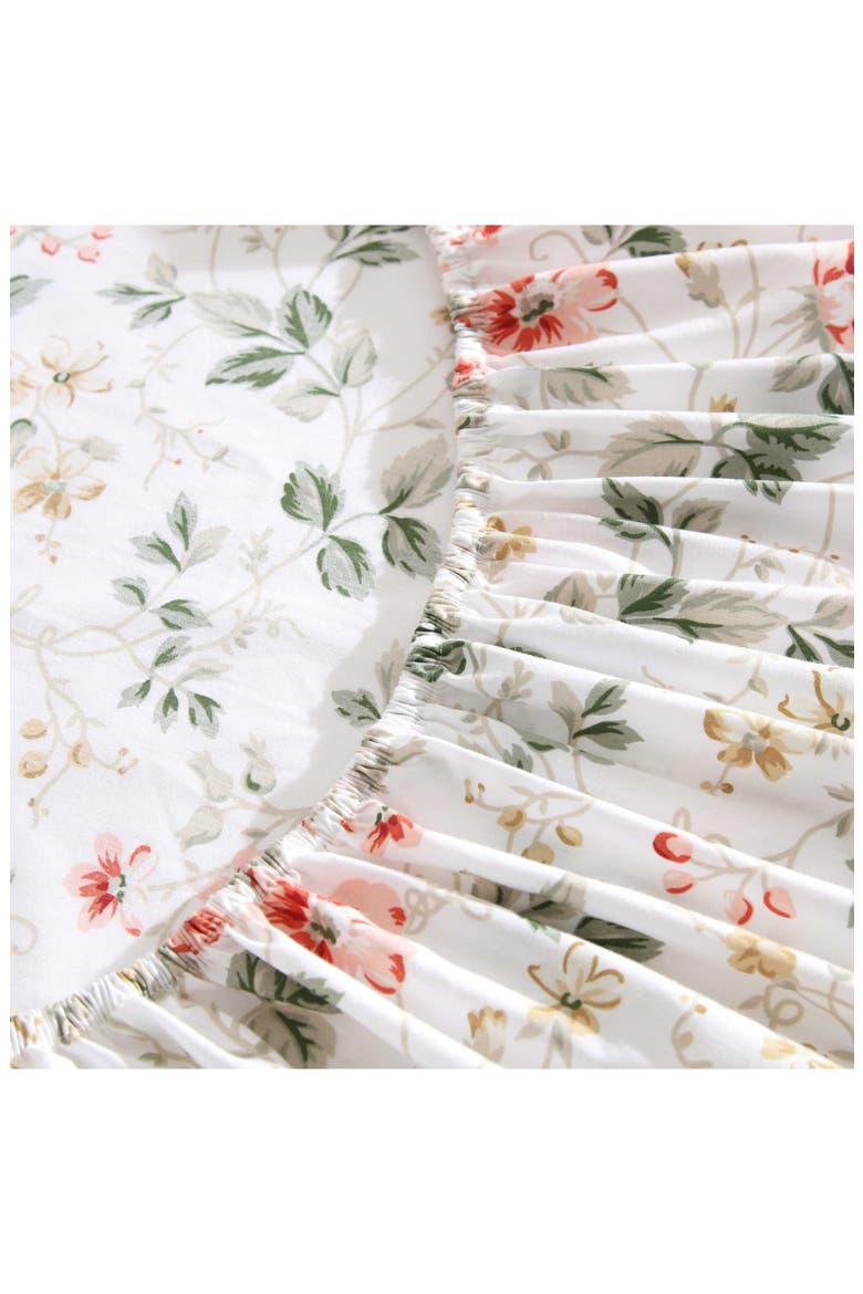 Meadow Floral 200 Thread Count Cotton Percale Sheet Set, Alternate, color, LIGHT BEIGE