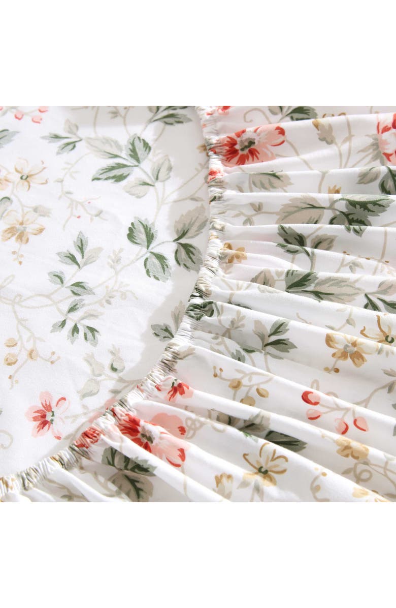Laura Ashley Meadow Floral 200 Thread Count Cotton Percale Sheet Set, Alternate, color, Light Beige