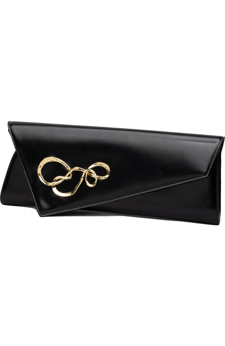 Alexis Bittar Twisted Angular Leather Clutch, Main, color,