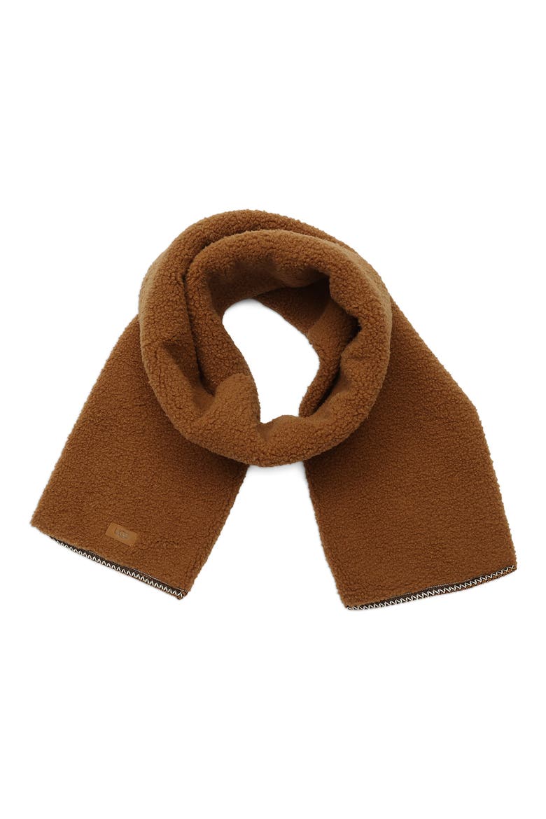 UGGbraid Scarf, Main, color, LIGHT CHESTNUT
