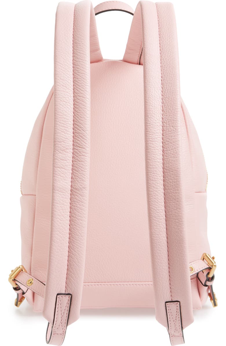 Moschino Logo Leather Backpack, Alternate, color,