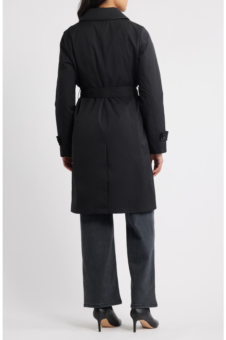 Water Resistant Belted Trench Coat, Alternate, color, BLACK