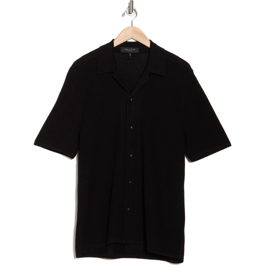 Rag & Bone Lewis Cotton Knit Camp Shirt