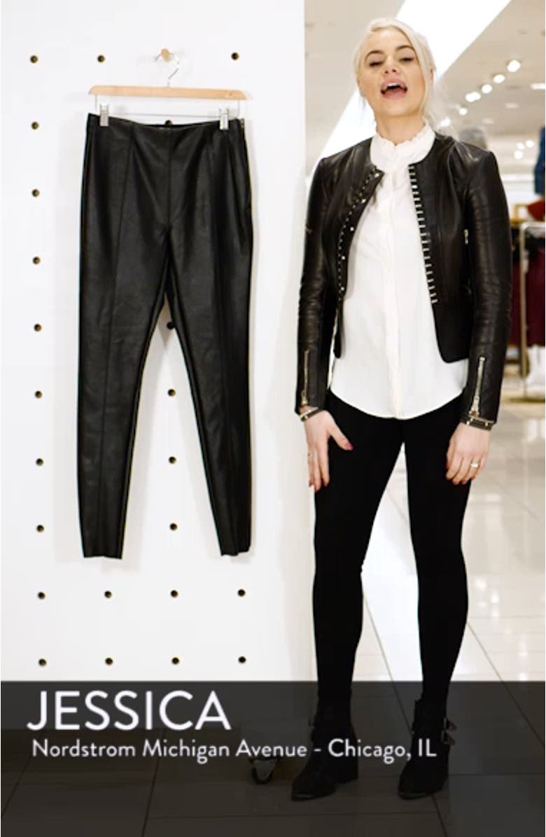 Percy Faux Leather Skinny Pants, sales video thumbnail