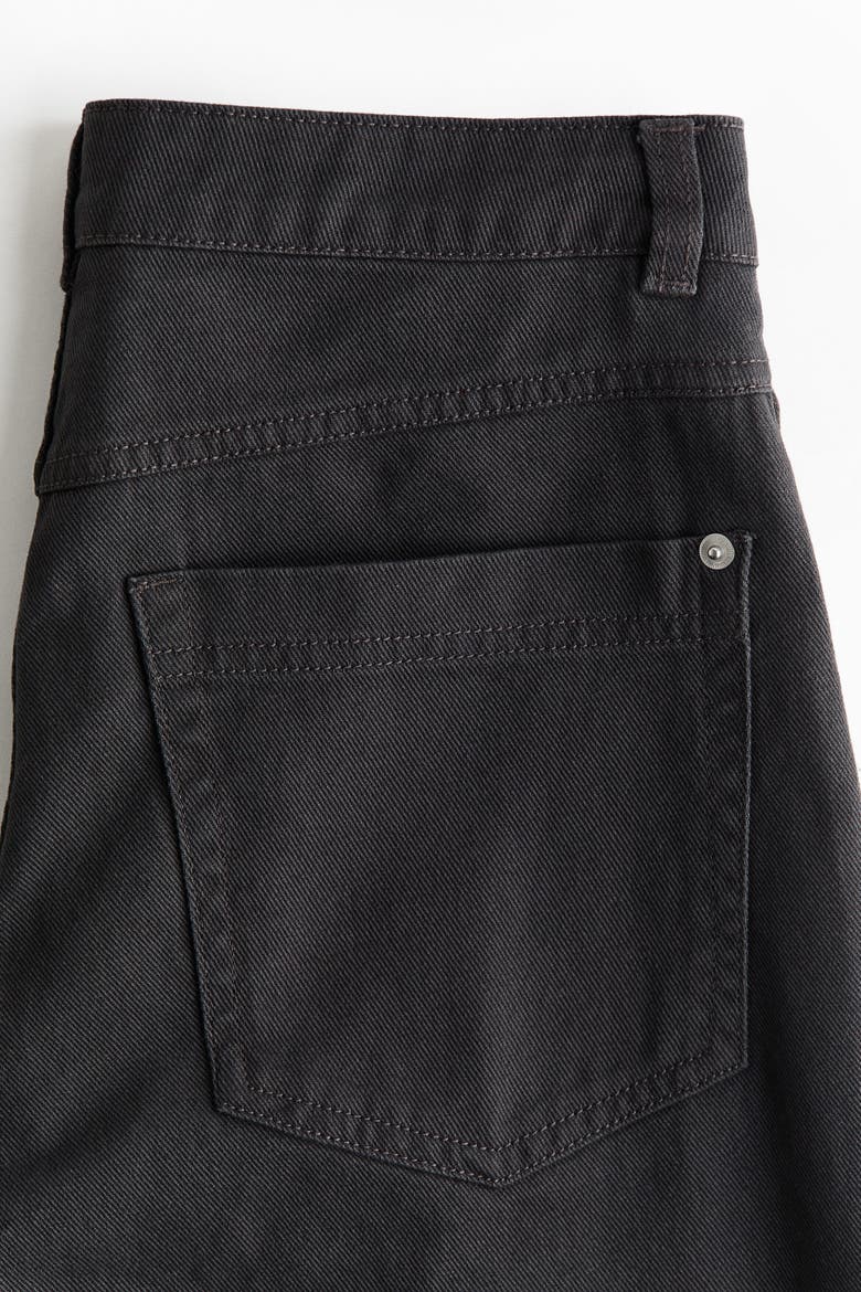Wide-leg Cotton Twill Pants, Alternate, color, Dark gray