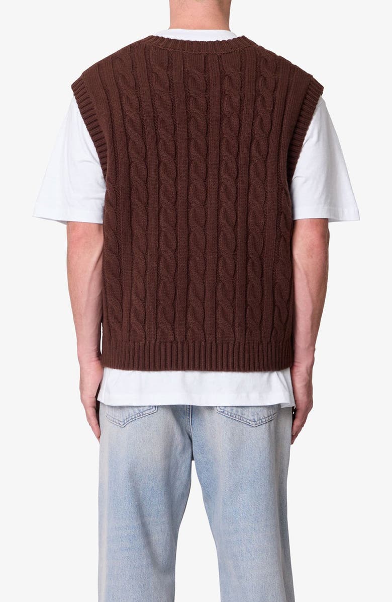 mnml Cotton Blend Cable Knit Vest, Alternate, color, 