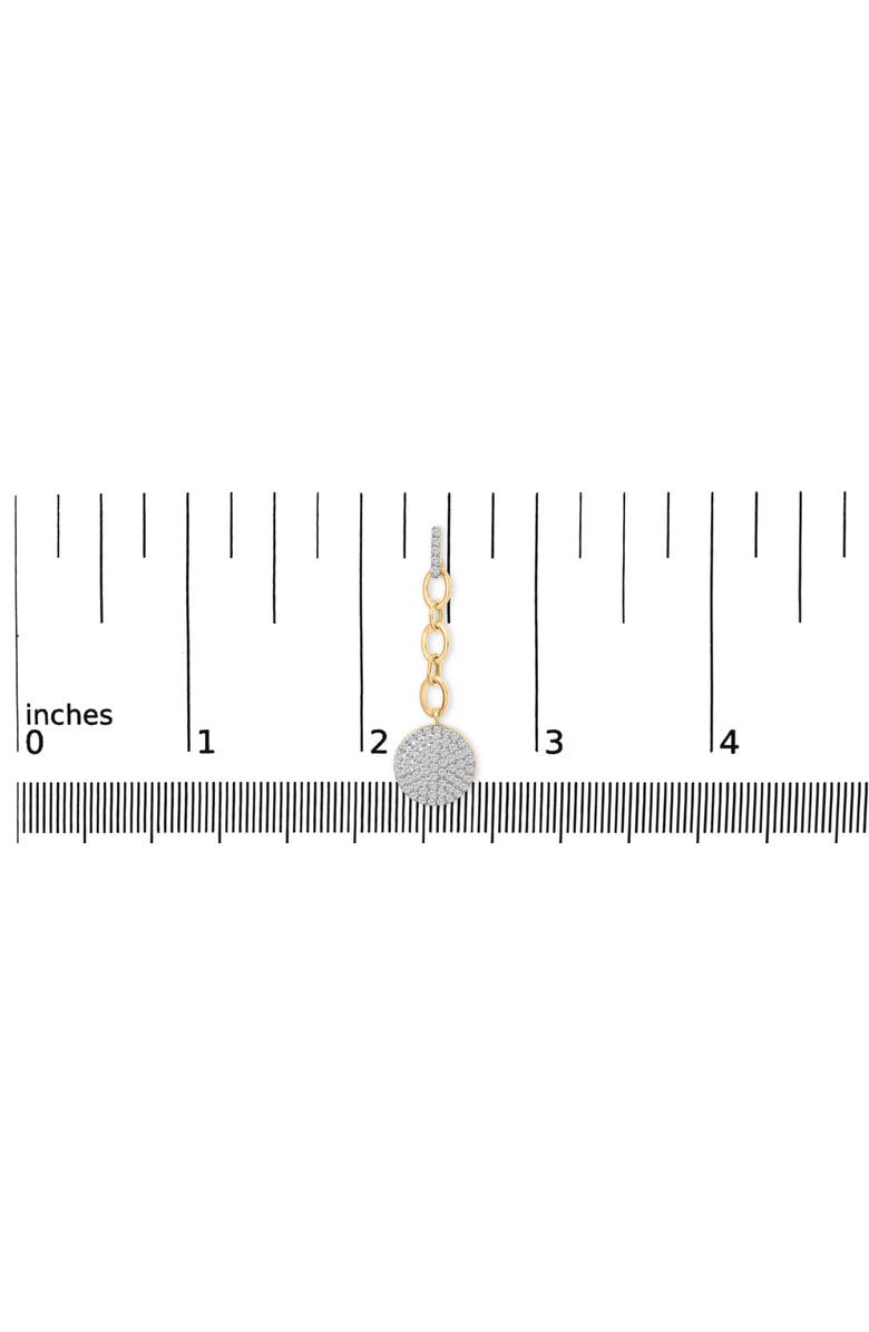 Haus of Brilliance 14K Yellow Gold 1.0 Ct Diamond Chain Cluster Dangle Chain Earrings, Alternate, color, Yellow