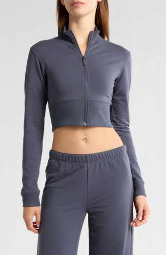 Florence by Mills Crop Stretch Cotton Blend Track Jacket