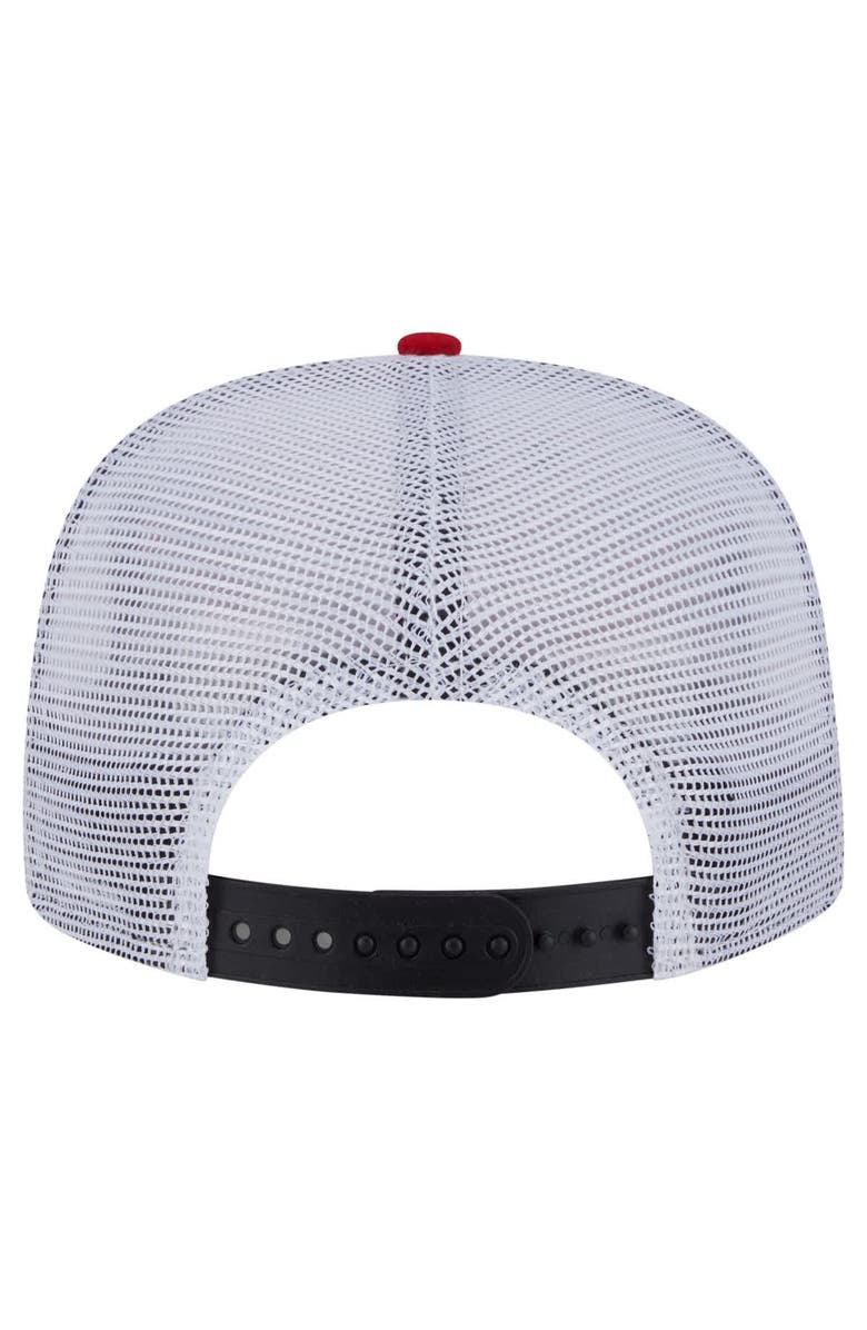 New Era Men's New Era Black/Red New Jersey Devils Throwback V-Dye Adjustable Golfer Hat, Alternate, color, Black